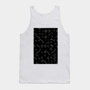 Black Colored Geometric Pattern - Shapes #8 Tank Top